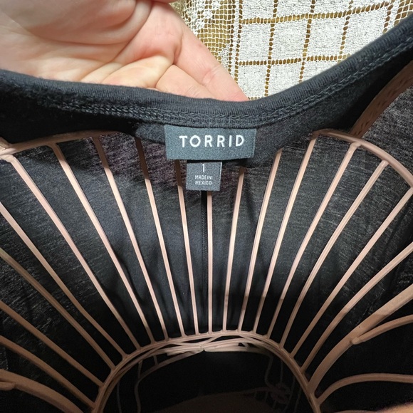 Torrid long sleeve tunic chocker shirt - Picture 5 of 5